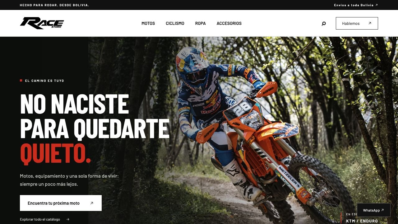 Race Store · Portada