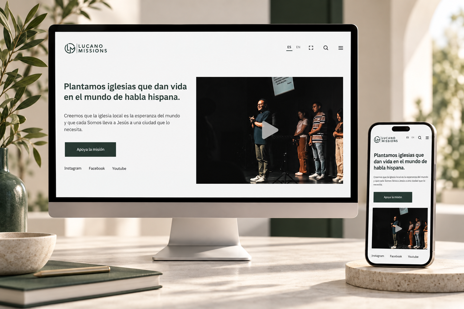 Páginas web · Lucano Mission