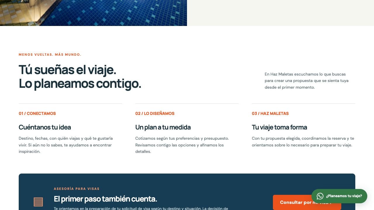 Haz Maletas · Segunda sección interior