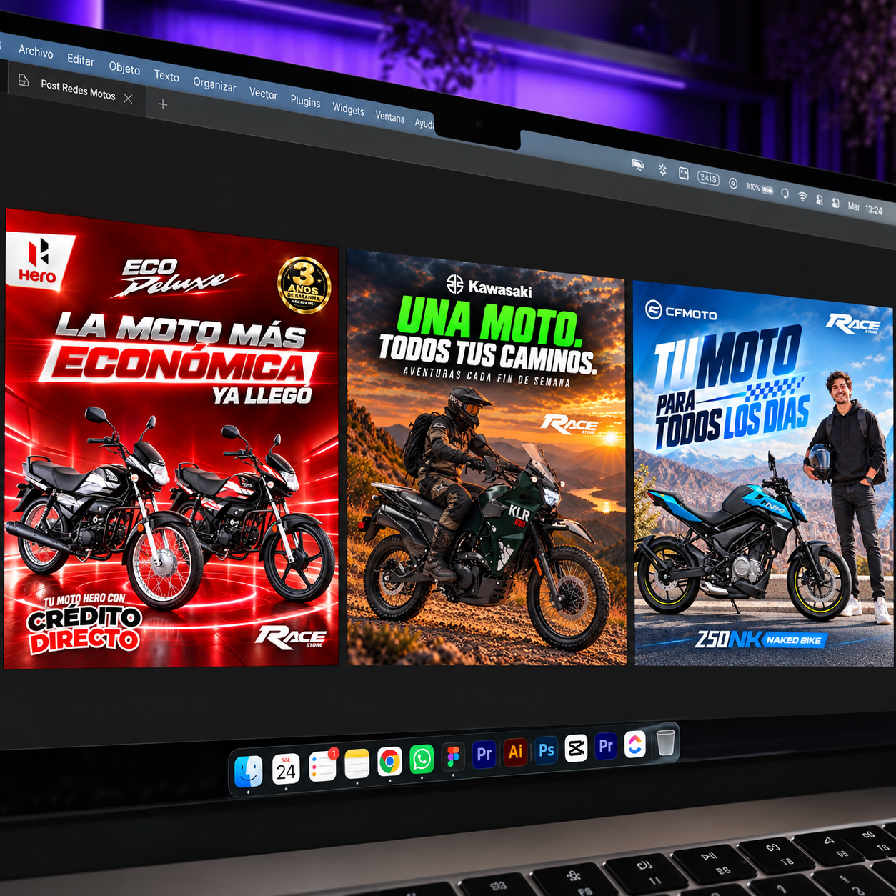 Diseño de posts para redes — Presentación de piezas para redes